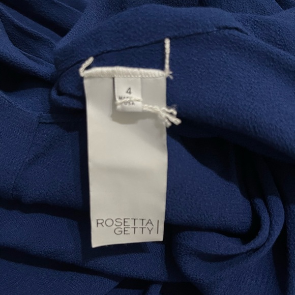 Rosetta Getty Tank Top Royal Blue Scoop Neck 100% Viscose Criss Cross Draped 4 - Picture 6 of 10